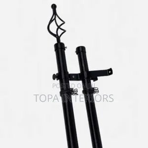 Black Door Curtain Rods Adjustable 2m Double Door Curtain Rods