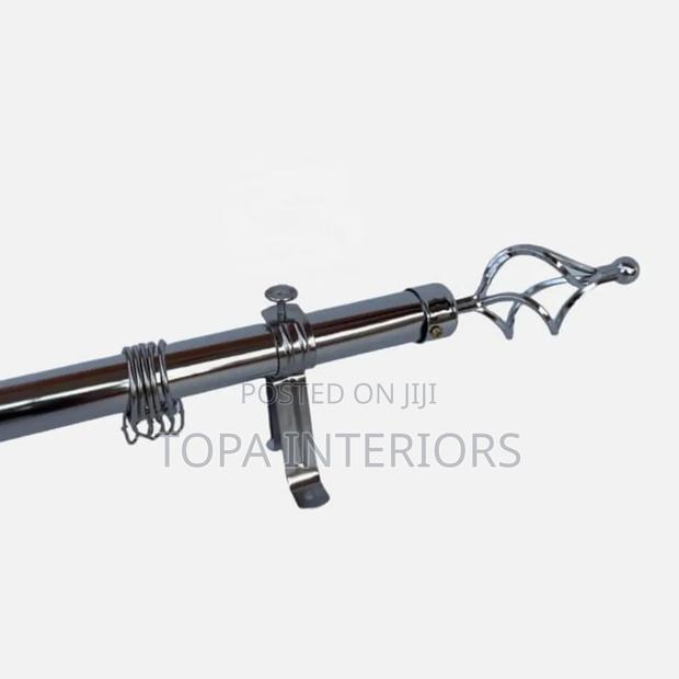 Cheap Single 2m Single Silver Curtain Rods for Doors and Windows