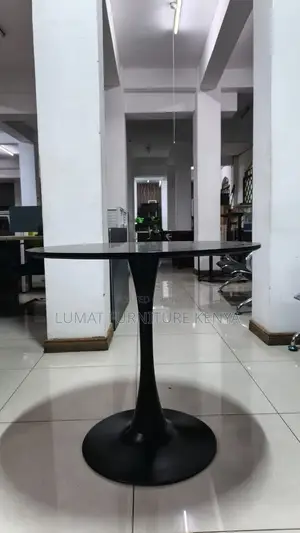 Modern Black Round Eames Home/Office Table