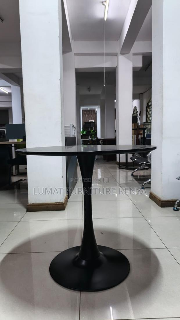 Modern Black Round Eames Home/Office Table - main view