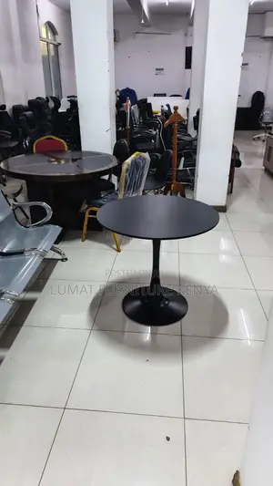 Modern Black Round Eames Home/Office Table