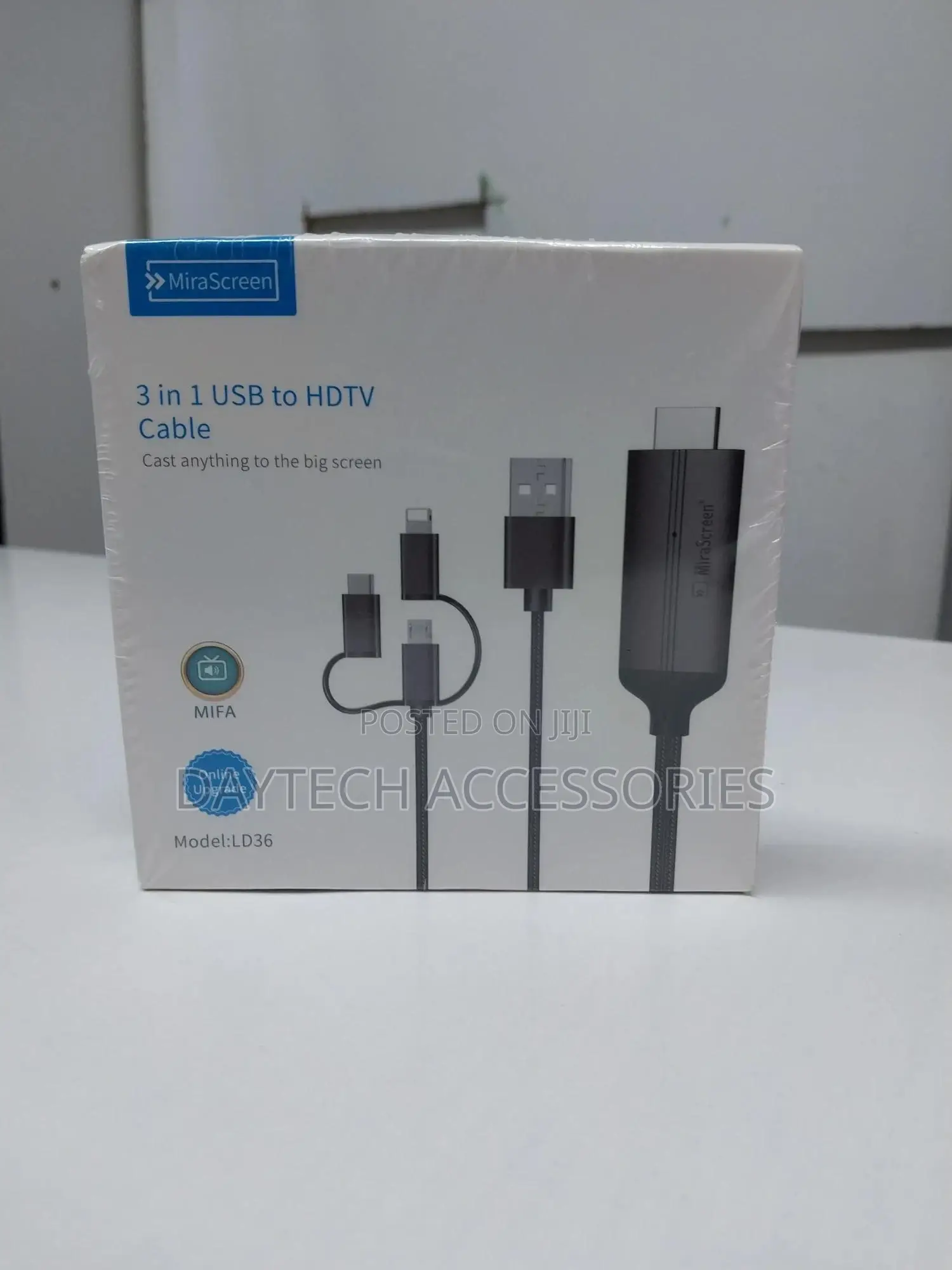 Mirascreen Phone Wireless 3-in-1 Usb to Hdmi Cable Adapter Cable.
