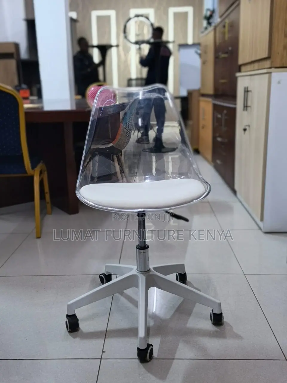 Swivel Adjustable Transparent Eames Chair