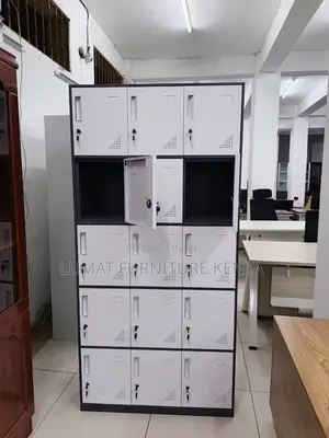 Full Metallic 15 Locker Storage Cabinet