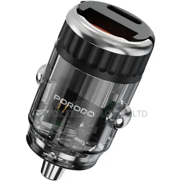 Porodo Dual Port Transparent Car Charger 36w