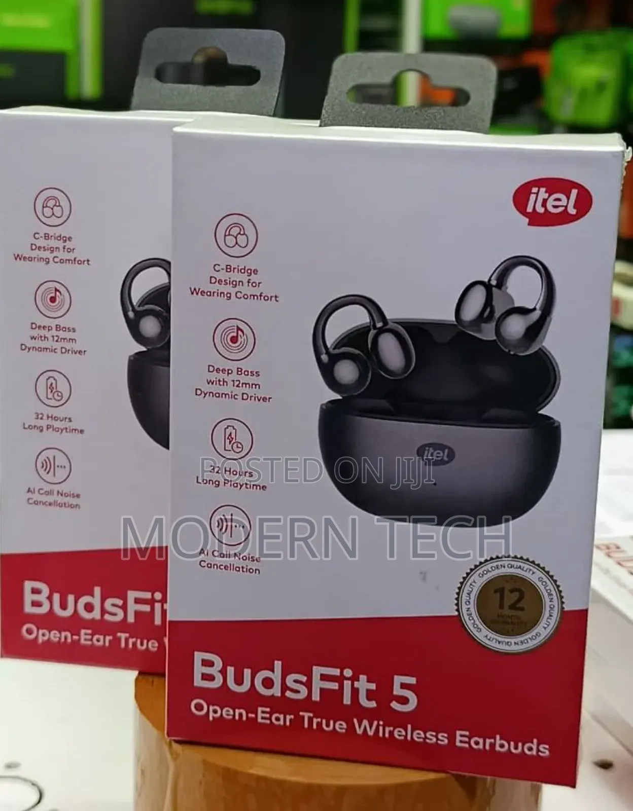 Itel Budsfit 5 Earbud C-Bridge Design Ai Nc Ip54 32hrs Playtime
