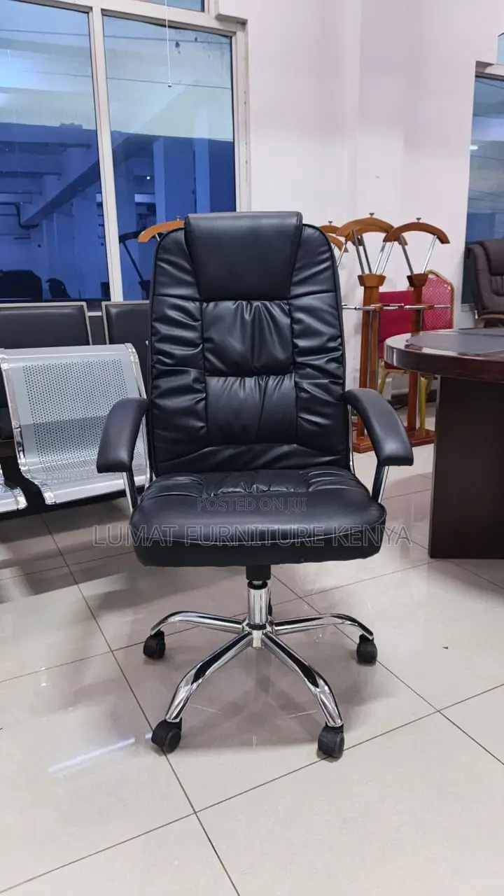 High Back Leather Modern Office Seat