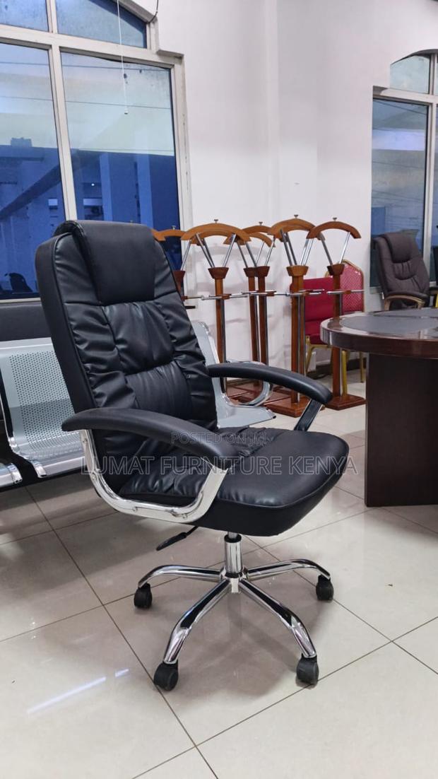 High Back Leather Modern Office Seat - thumbnail 2