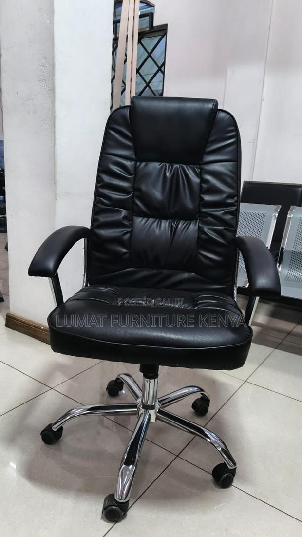 High Back Leather Modern Office Seat - thumbnail 4