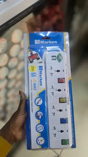 Marken 4 Way 2 Metres Extension With Power Surge Protector