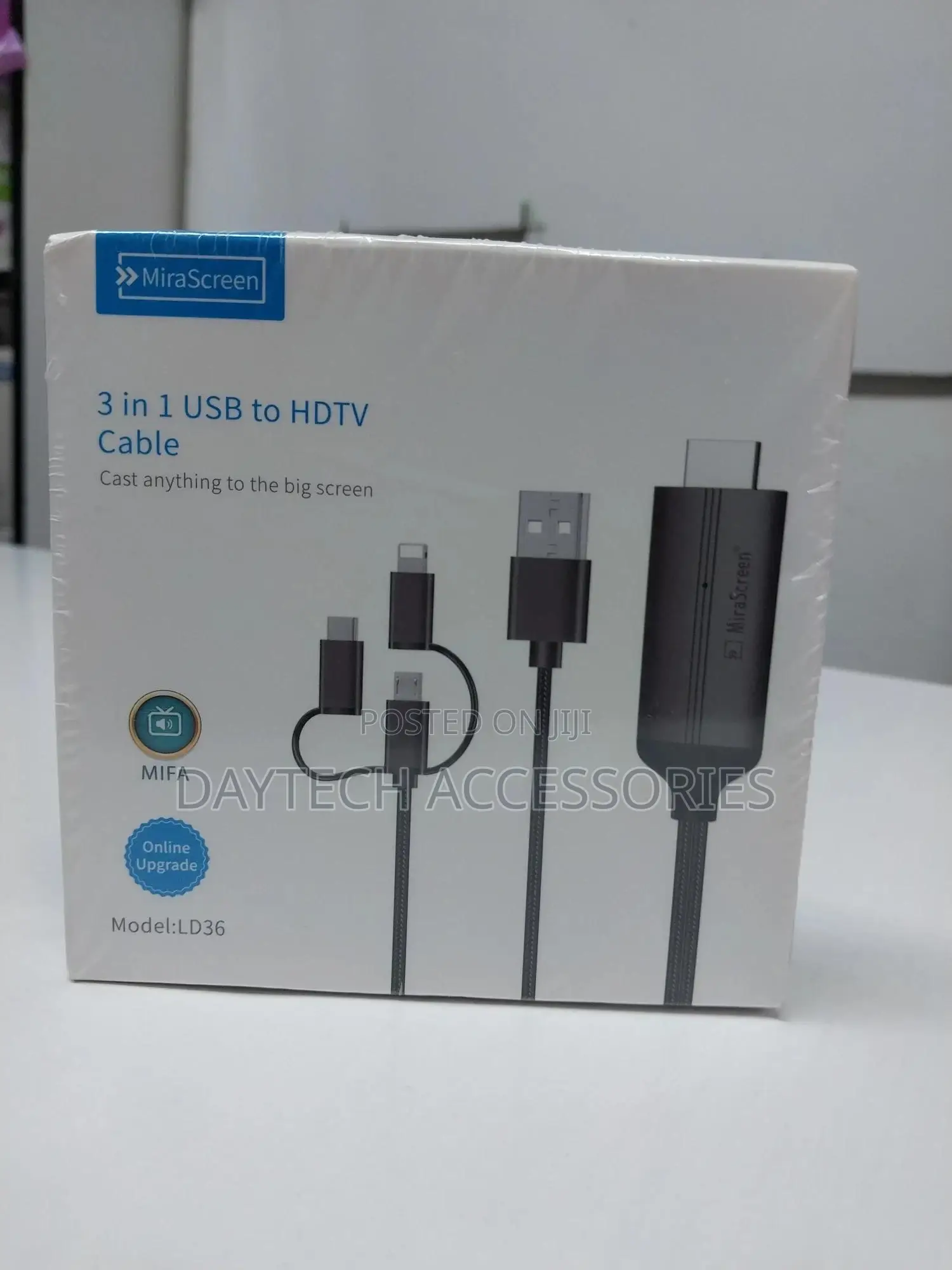 Mirascreen Phone Wireless 3-in-1 Usb to Hdmi Cable Adapter Cable.