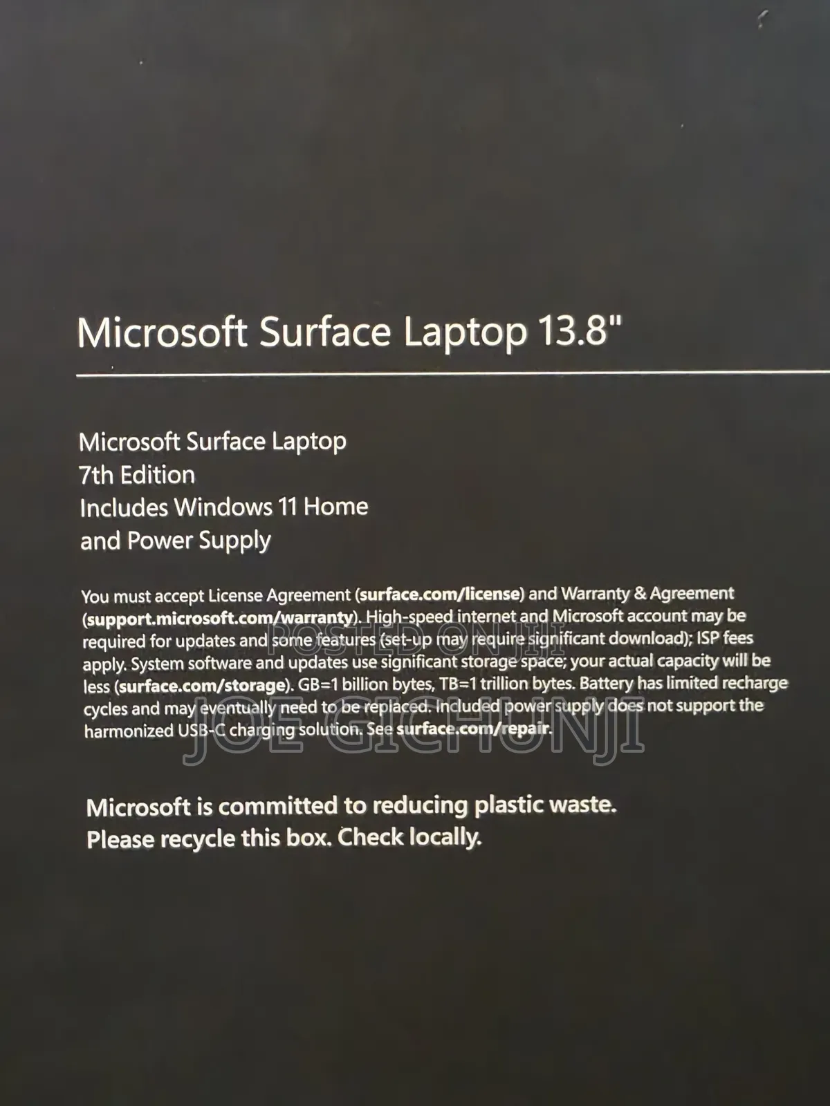 New Microsoft Surface Laptop 7 16GB Qualcomm Snapdragon X Plus 512GB