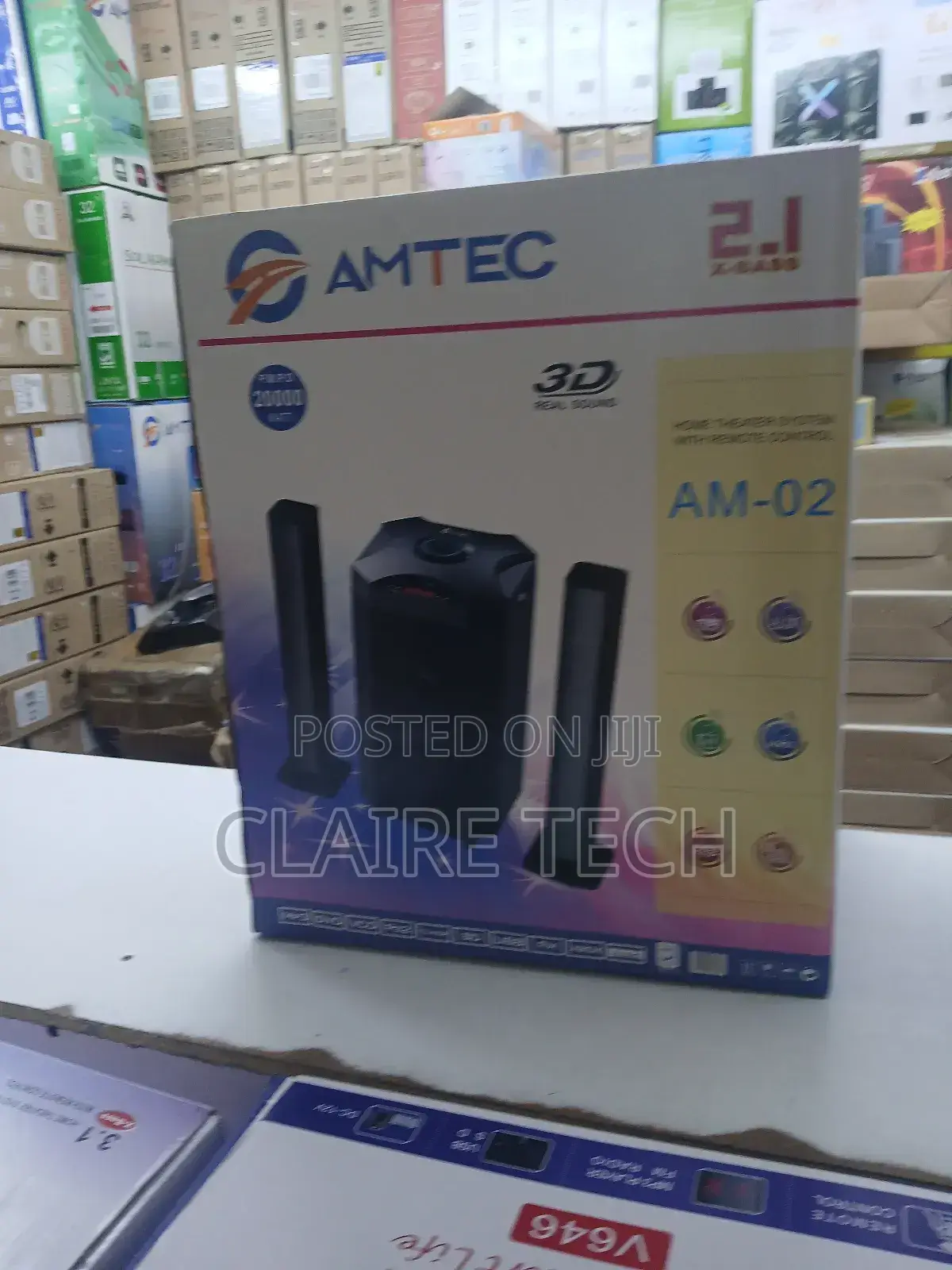 Amtec Am-02 Hometheatre 2000w Multimedia Speaker System Fm/Bt/Usb