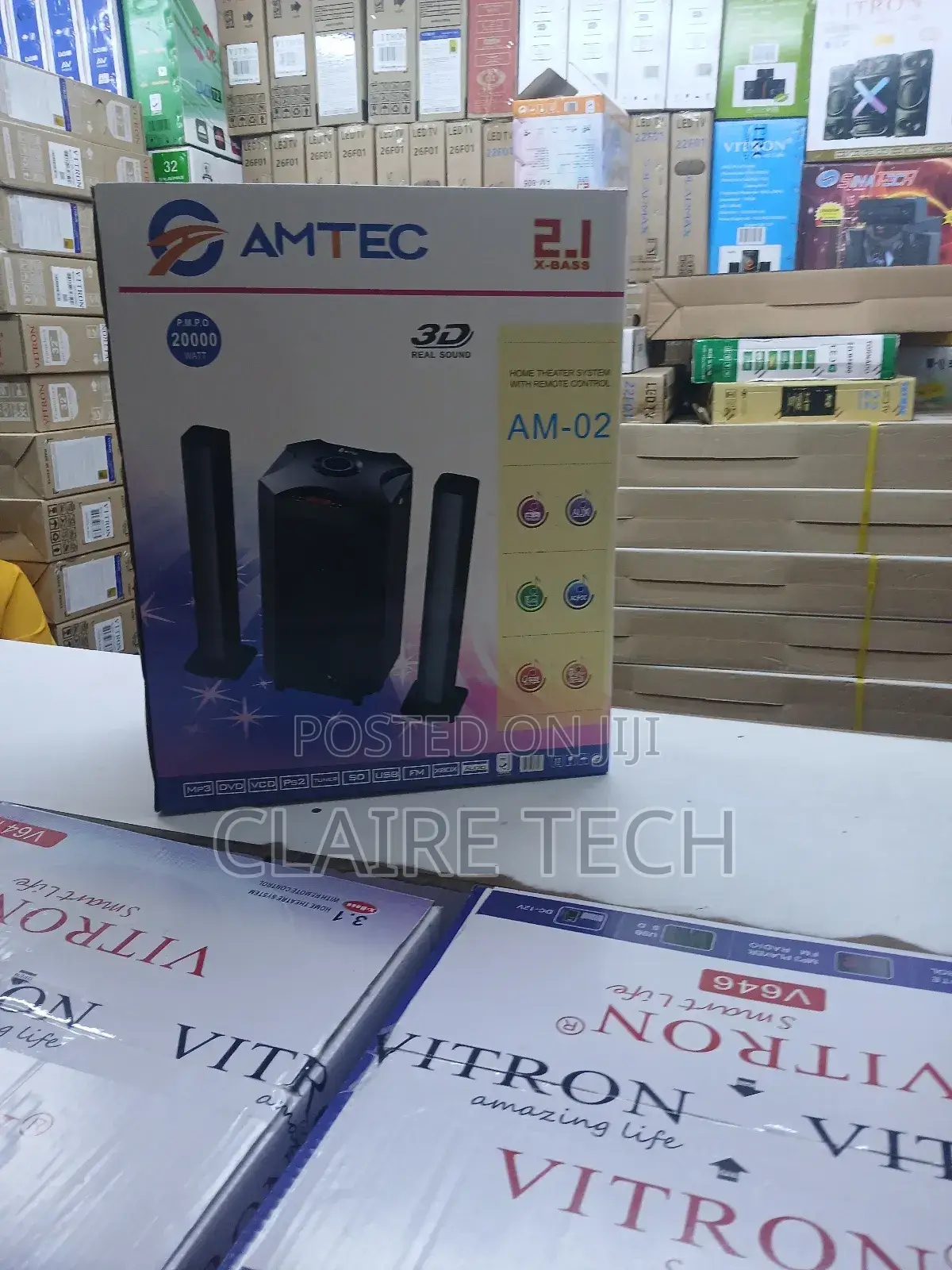 Amtec Am-02 Home Entertainment Subwoofer Sound System Bt/Fm/Usb/Sd