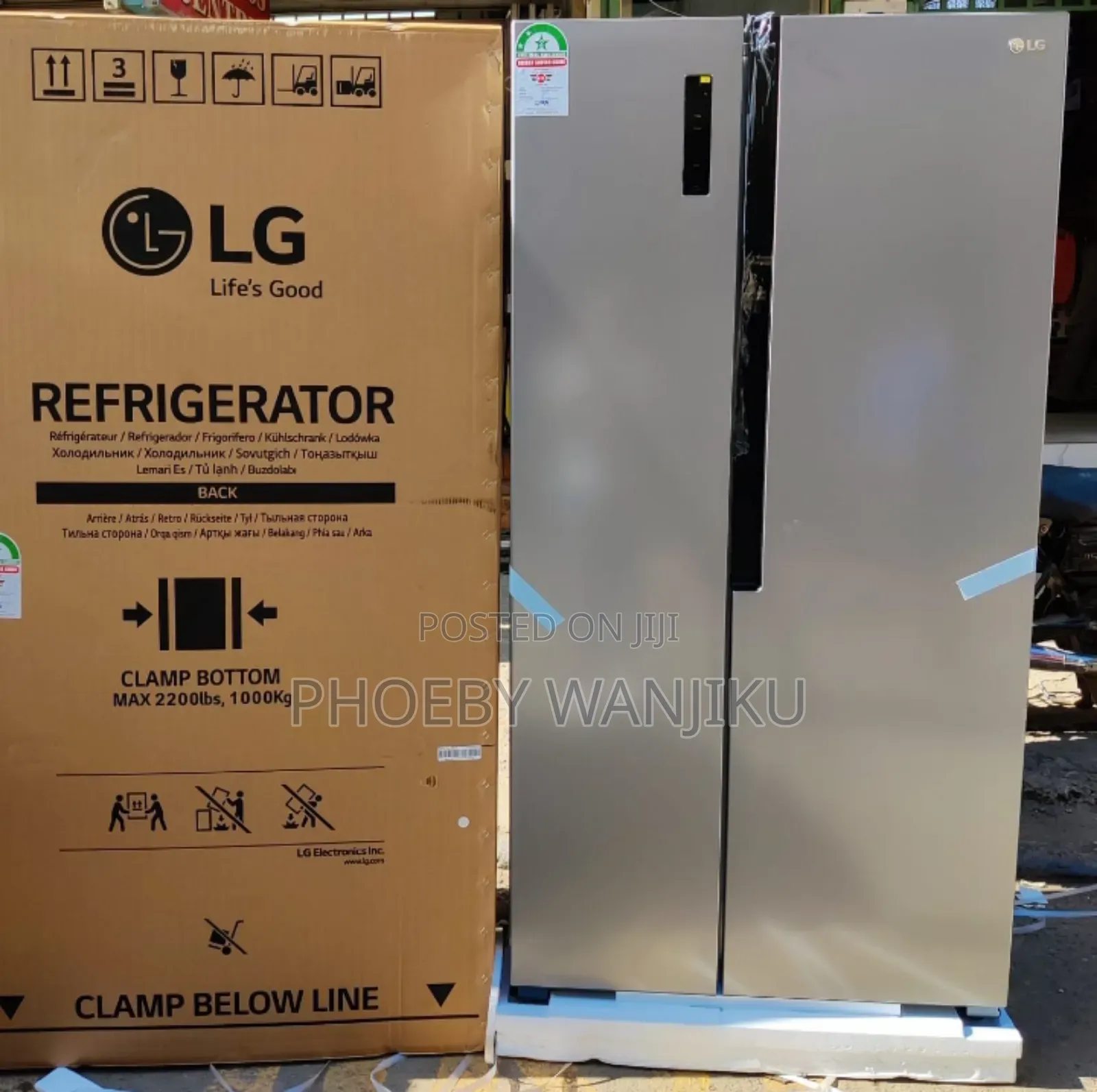 *Lg Side by Side Fridge "519"Litres *No Frost* (Gc-Fb507pqam)
