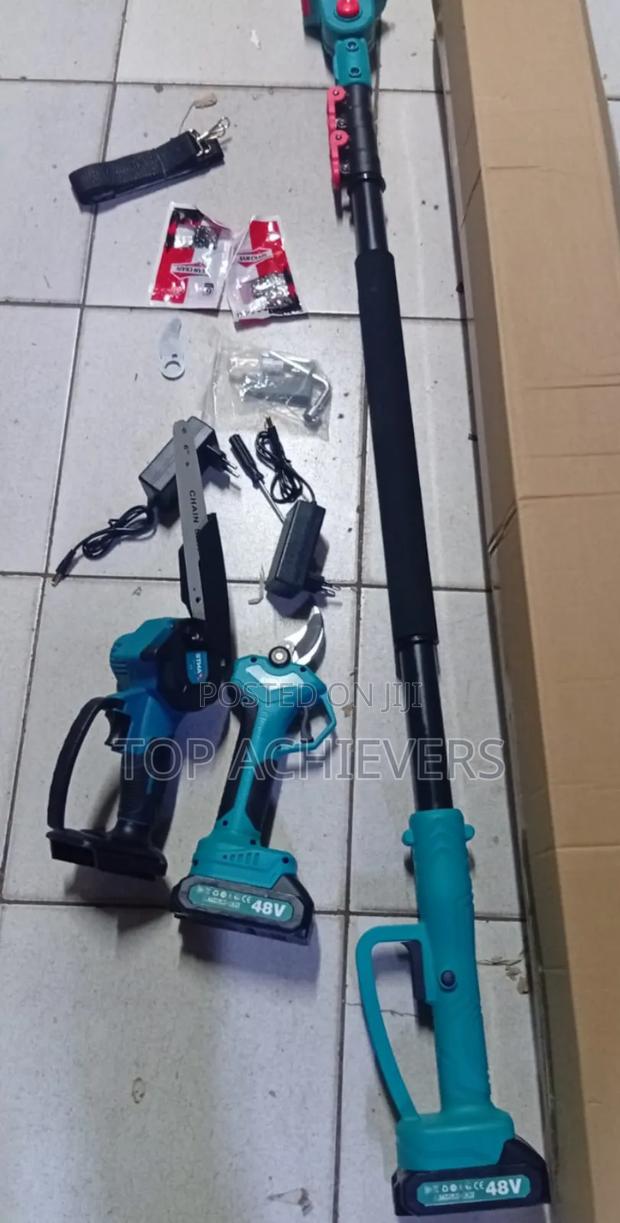 Cordless Gardening Tools;Pole Saw,Pruning Shears,Chainsaw Combo 48v