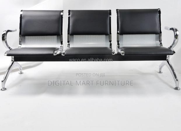 Office Bench: Black Leather Bench Seat - thumbnail 9
