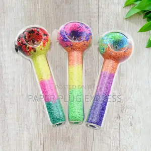 Hippculture Smoking Glass Pipes - Multicolored Beads
