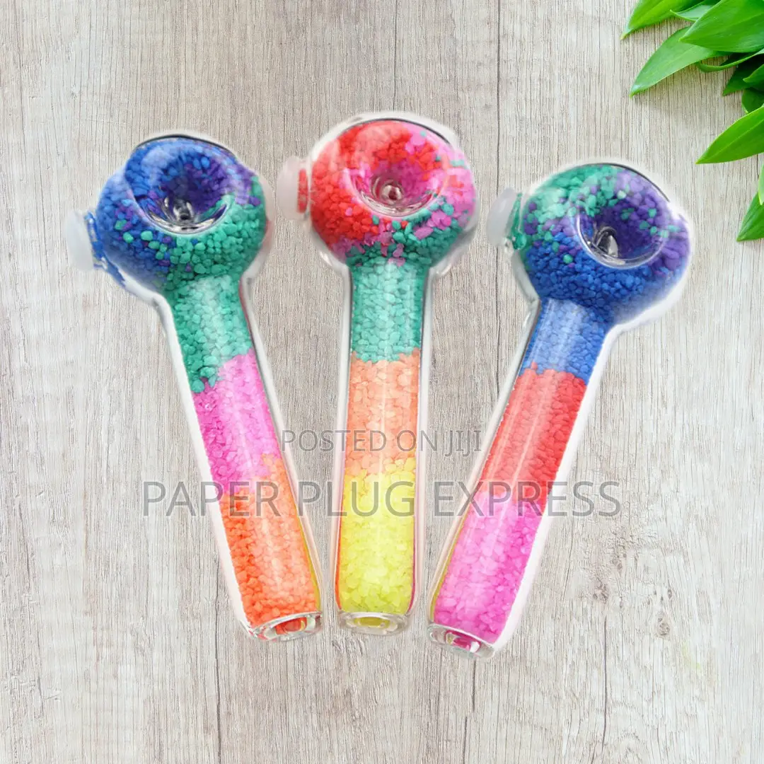 Hippculture Smoking Glass Pipes - Multicolored Beads