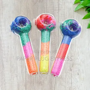 Hippculture Smoking Glass Pipes - Multicolored Beads