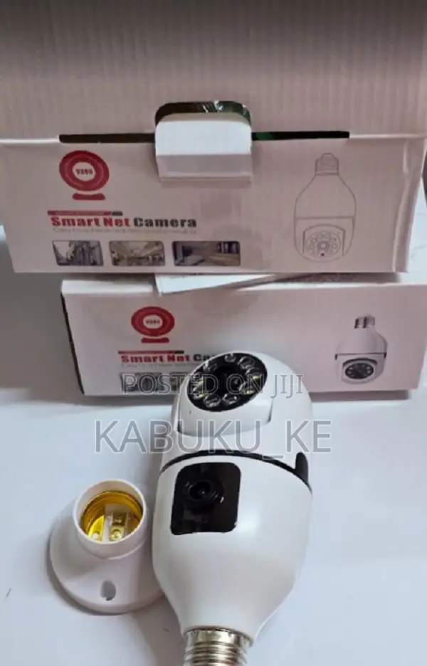 Dual Lens Wireless Bulb CCTV Camera