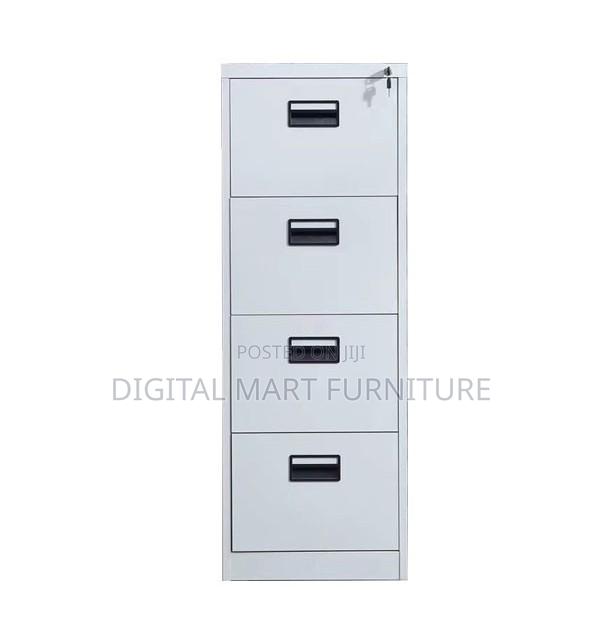 Office Cabinet: Three Drawer White File Cabinet - thumbnail 2