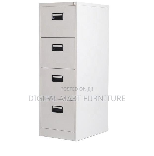 Office Cabinet: Three Drawer White File Cabinet - thumbnail 3