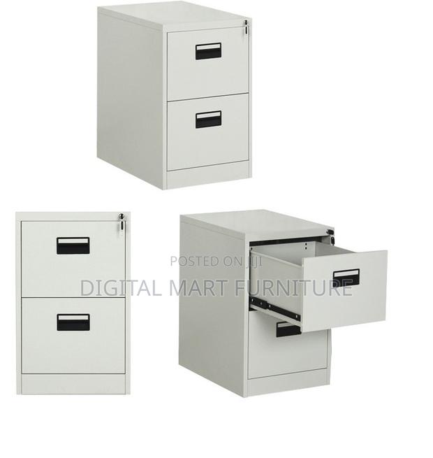 Office Cabinet: Three Drawer White File Cabinet - thumbnail 4