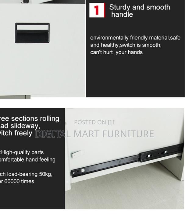 Office Cabinet: Three Drawer White File Cabinet - thumbnail 5