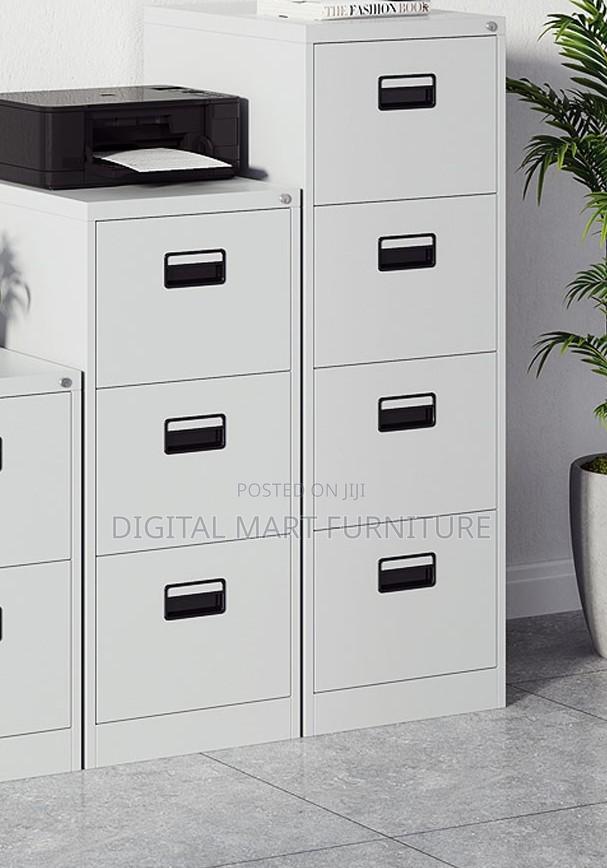 Office Cabinet: Three Drawer White File Cabinet - thumbnail 9