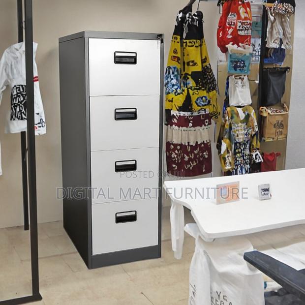 Office Cabinet: Three Drawer White File Cabinet - thumbnail 12