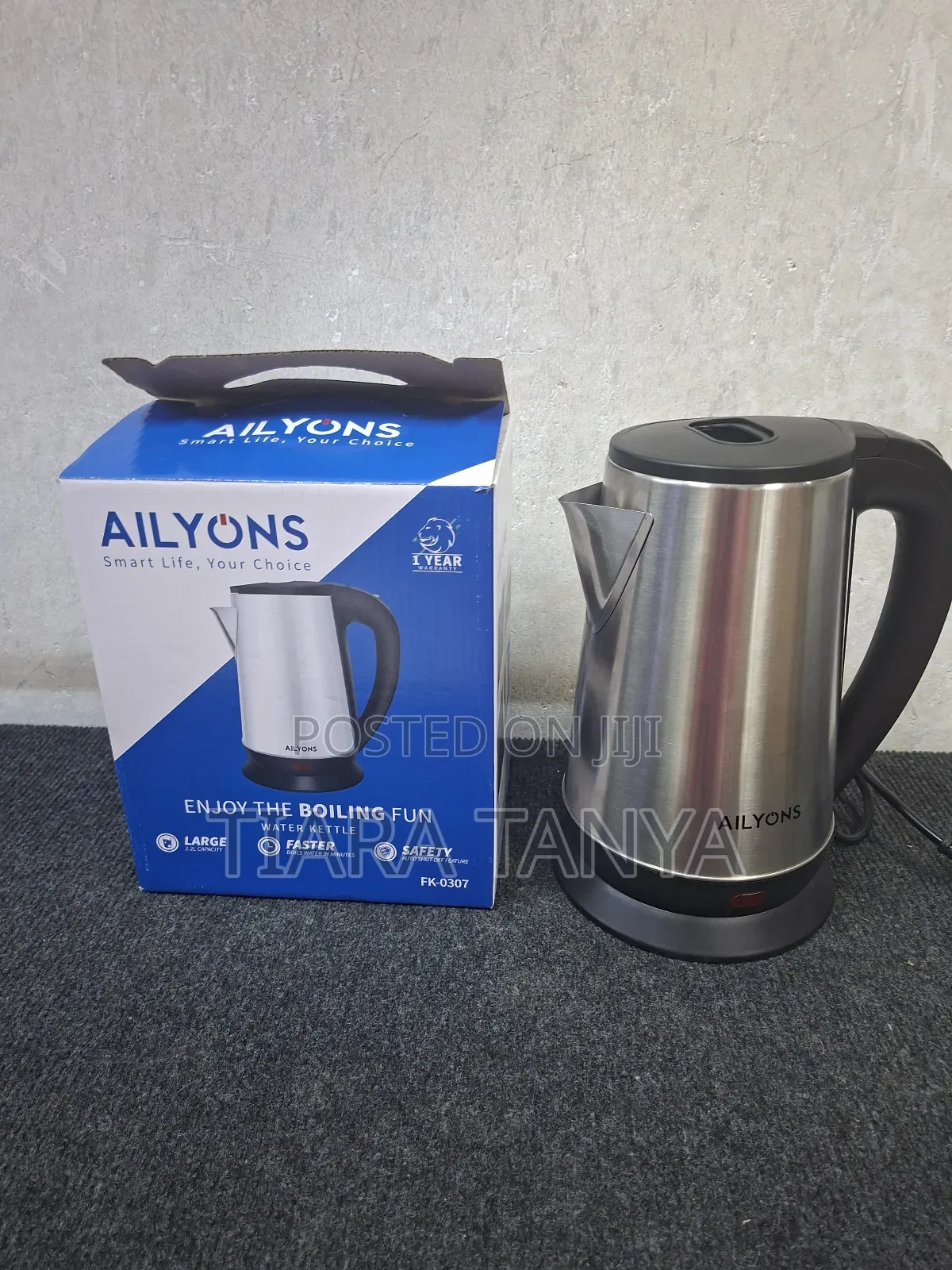 Ailyons Kettle Stainless Steel 2.2 Litres