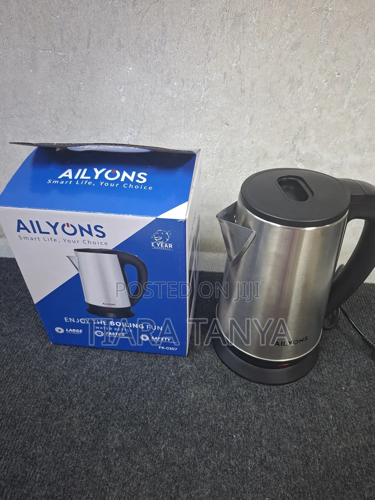 Ailyons Kettle Stainless Steel 2.2 Litres