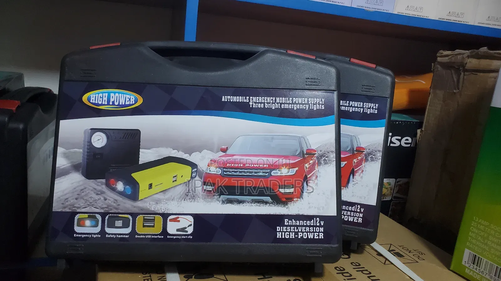 Portable Multifunctional Jump Starter Kit With Compressor