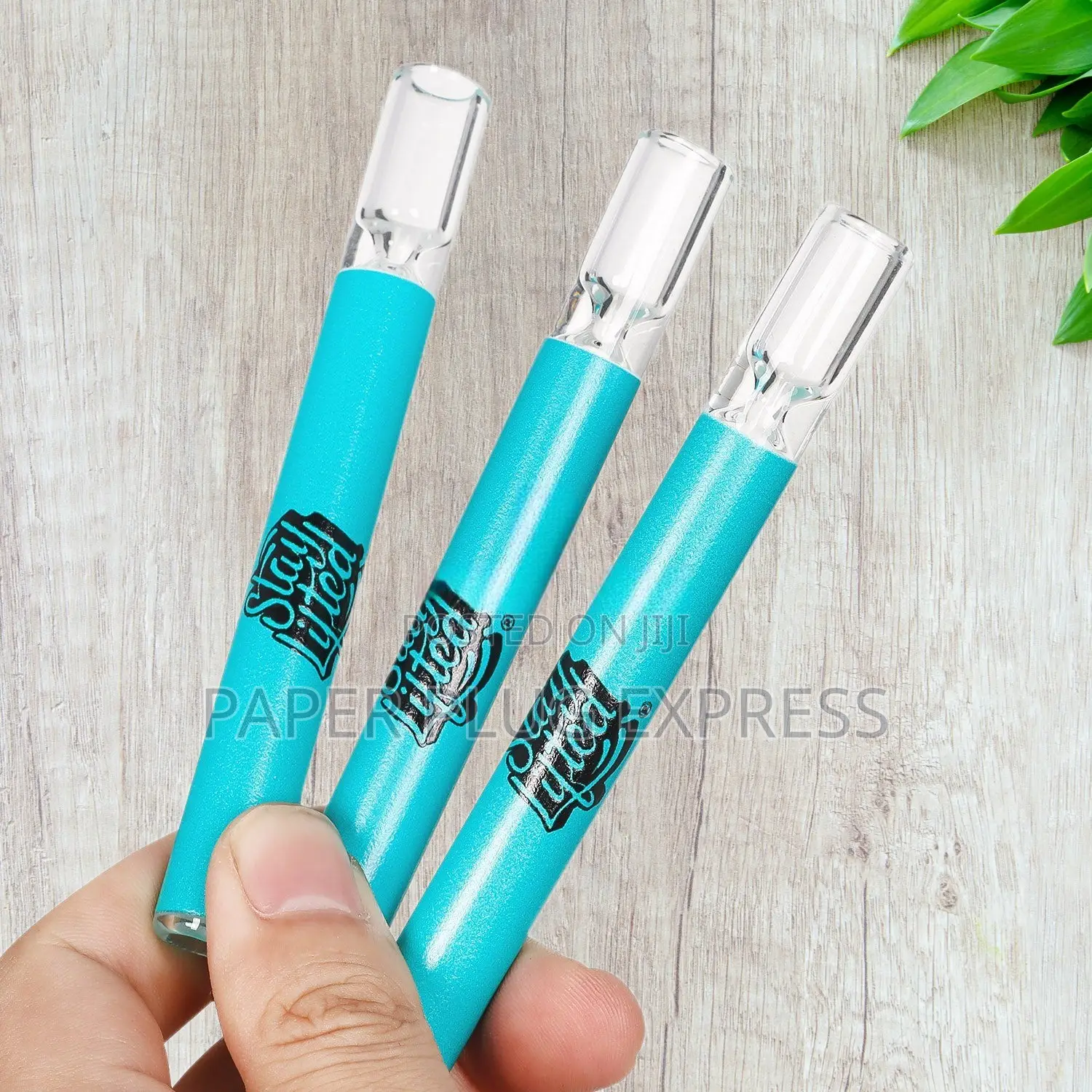 Top Puff Chillum Smoking Straight Design Glass Pipe