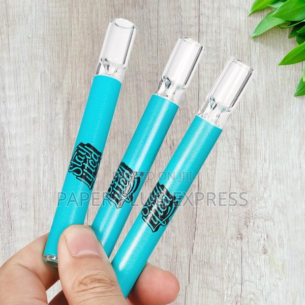 Top Puff Chillum Smoking Straight Design Glass Pipe - main view