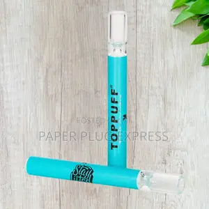 Top Puff Chillum Smoking Straight Design Glass Pipe