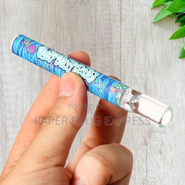 Chillum Puff Puff Pass Smoking Straight Design Glass Pipe - main view