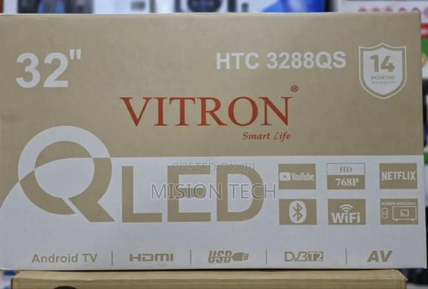 Vitron 32-Inch Qled Smart Android Tv, Model HTC 3288qs.
  - thumbnail 2