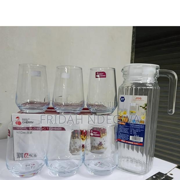 1l Luminarc Jug 
6pcs Water Glasses