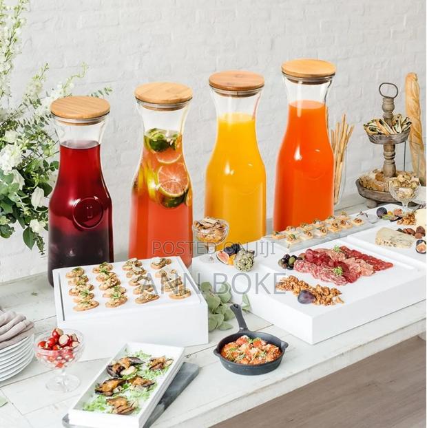 *Juice Storage Glass Jar/Carafe With Bamboo Lid  - thumbnail 2