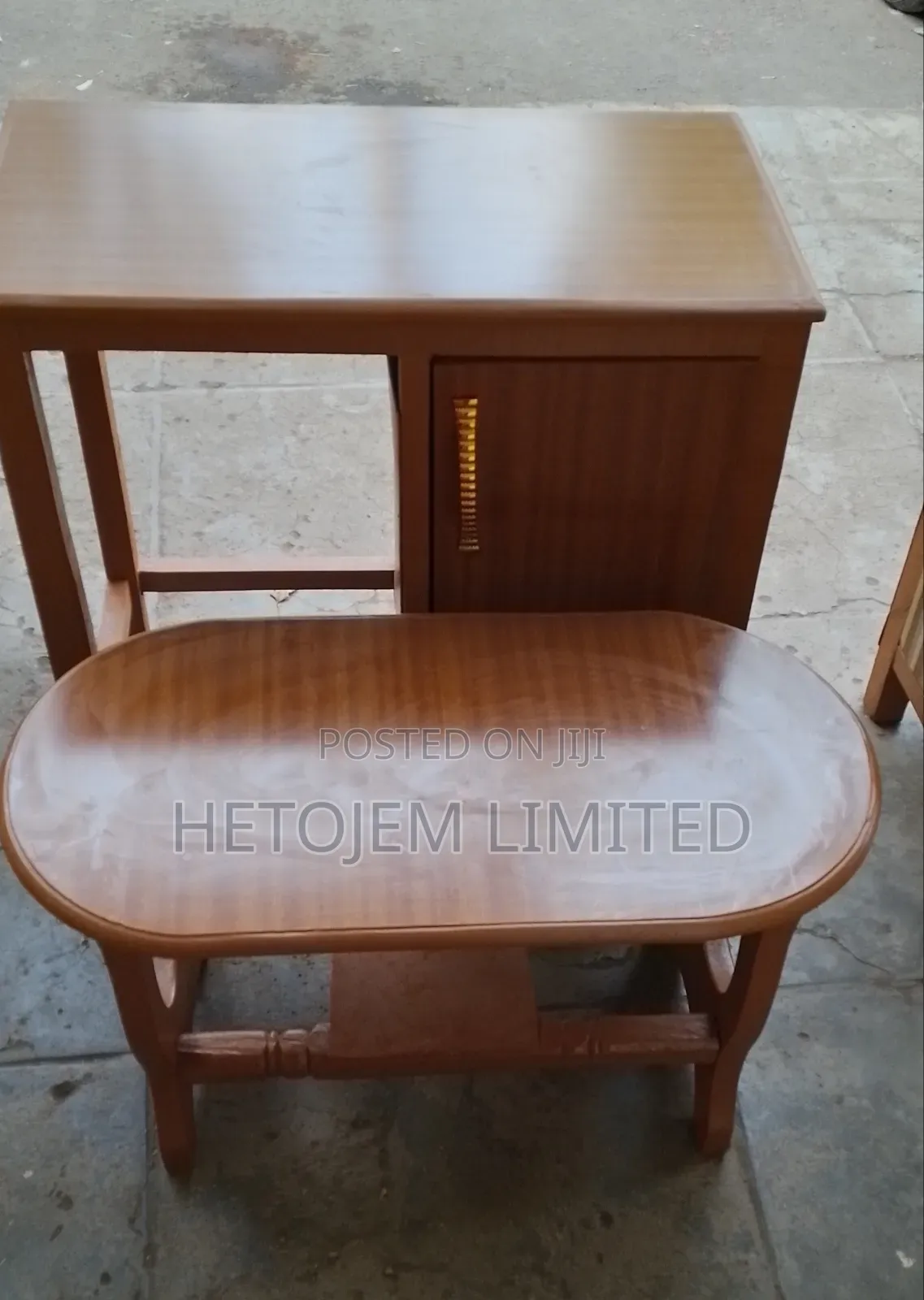 Wooden Grace Combo | Cabinet Desk + Matching Mini Table