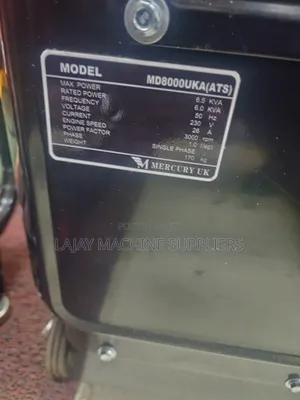Mercury Uk Diesel Generator 7.5kva With Ats