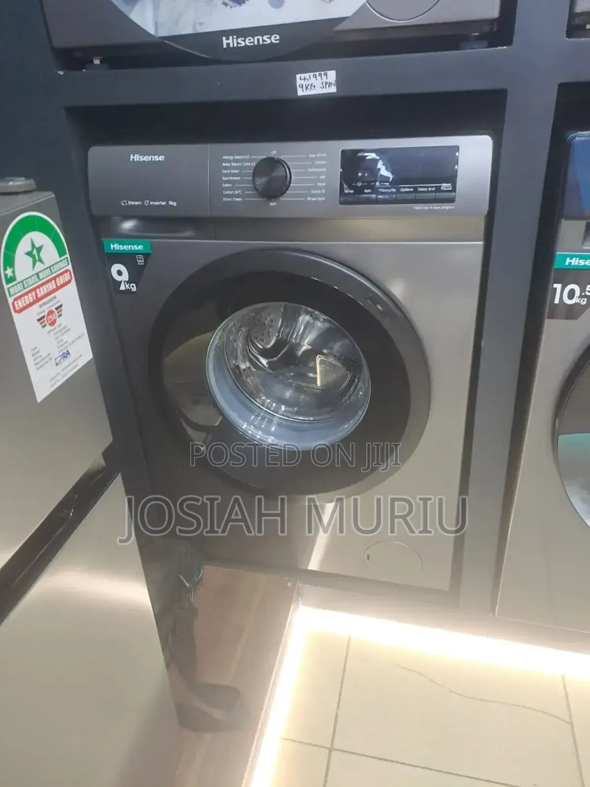 Wash and Spin Front Load 9kg Automatic Washing Machine