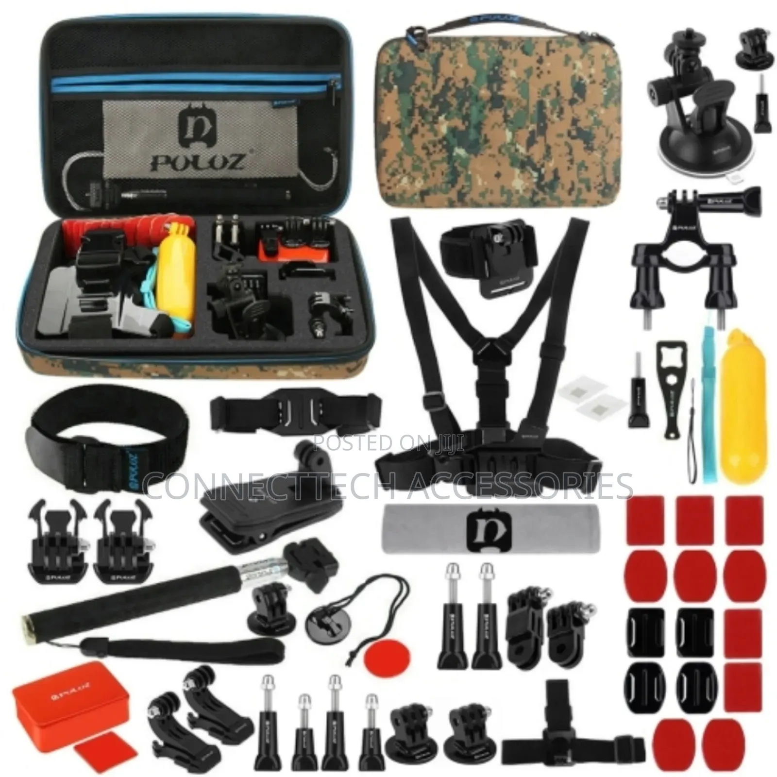 Puluz 53-in-1 Accessory Kit For Sports And Action Cameras