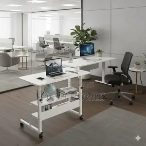 Urban Modern White Quality Movable Laptop Desk