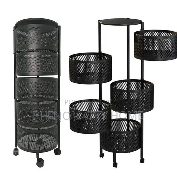 5 Tier Metal Round Vegetable/Fruit Rack - thumbnail 3