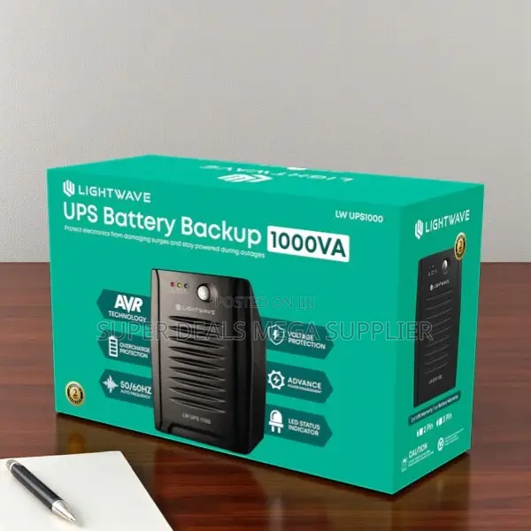 Lightwave 1000va Ups With Automatic Voltage Regulation and Backup