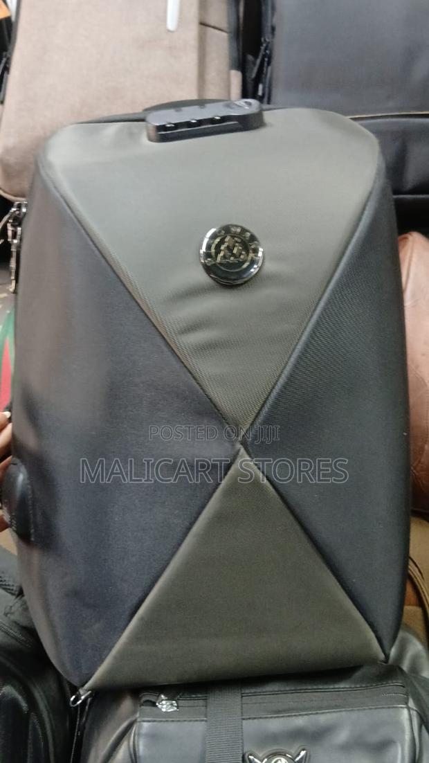 Anti-Theft Strip Blue Black Hardcase Large Backpack - main view