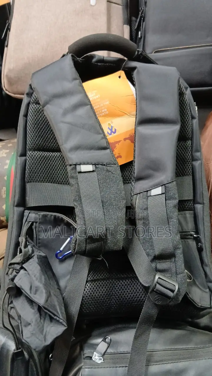 Anti-Theft Strip Blue Black Hardcase Large Backpack